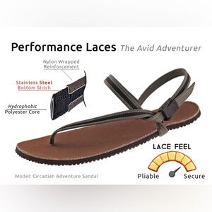 EarthRunners Black Minimalist Grounding Sandals (Women's 8.5)